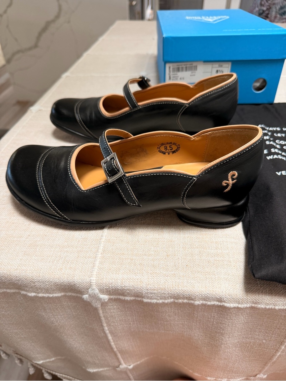 John Fluevog Black Mary Jane Loafer with Buckle - Picture 10 of 10